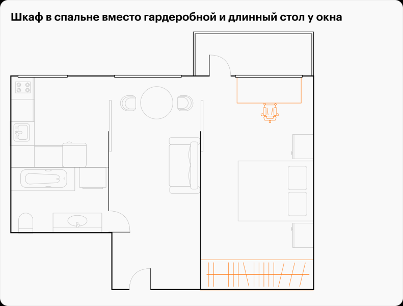 «Поднимает комфорт на другой уровень»: 4 варианта, как зонировать двушку в брежневке