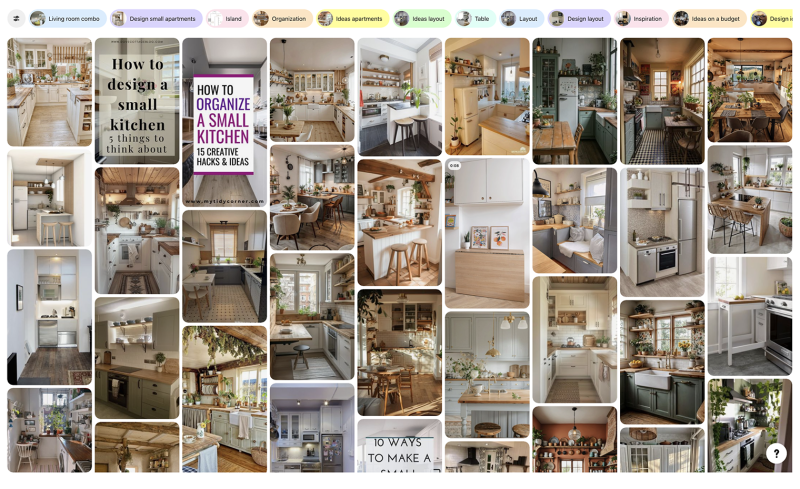 Как подглядывать идеи для кухни на «Пинтересте» и адаптировать их под себя