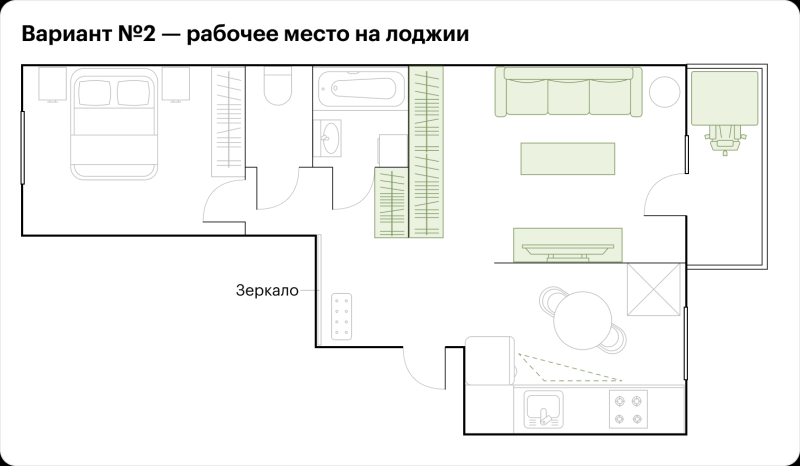 Совет дизайнера: как органи­зовать пространство в двух­комнатной квартире-распа­шонке