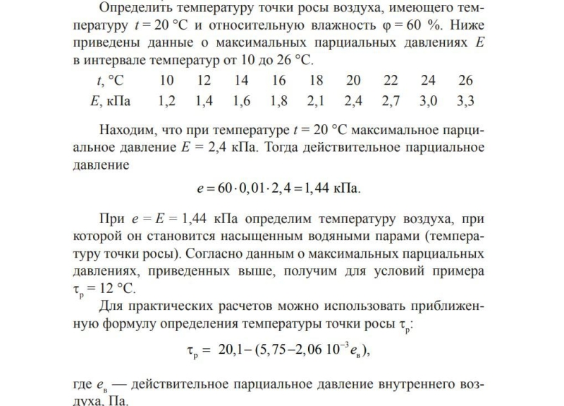 Что такое точка росы в строительстве и как ее определить